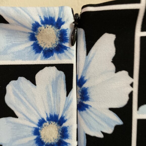 Alfani Women's Floral Window Pane Dress Sheath Size 8P Colorful Daisy Dopamine - Picture 4 of 11